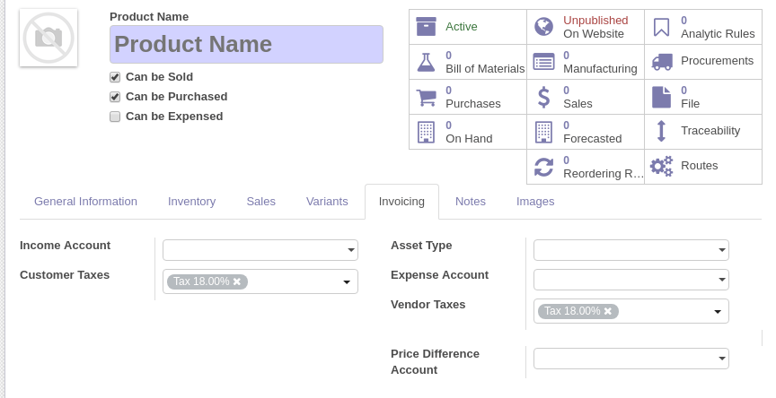 Read more about the article Creating new taxes and setting them as default to product template in Odoo ERP